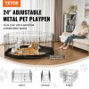 8 Panels Foldable Metal Dog Exercise Pen Playpen with Bottom Pad, 24" H, Indoor Outdoor for Small Medium Pets