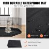 8 Panels Foldable Metal Dog Exercise Pen Playpen with Bottom Pad, 24" H, Indoor Outdoor for Small Medium Pets