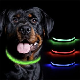 High-visibility night-walking LED Dog Collar nylon