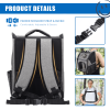 FluffyDream Pet Carrier Backpack for Lg Sm Cats Dogs Puppies, Safety Features, Cushion Back Support for Travel Hiking Outdoor Use Black