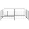 Dog Kennel Silver 43.1 sq ft Steel
