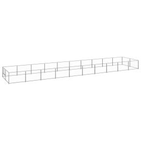 Dog Kennel Silver 215.3 sq ft Steel
