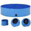 Foldable Dog Swimming Pool Blue 47.2 in x11.8 in PVC