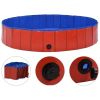 Foldable Dog Swimming Pool Red 63 in x11.8 in PVC