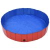 Foldable Dog Swimming Pool Red 63 in x11.8 in PVC