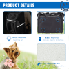 FluffyDream Pet Carrier Backpack for Lg Sm Cats Dogs Puppies, Safety Features, Cushion Back Support for Travel Hiking Outdoor Use Black