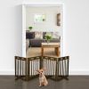 4 panel Dog Gate with 360 degree rotation with detachable support feet and manual lock