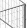 Dog Kennel Silver 161.5 sq ft Steel