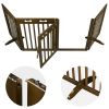 4 panel Dog Gate with 360 degree rotation with detachable support feet and manual lock
