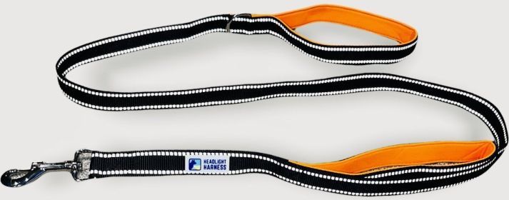 Double-handle reflective dog leash nighttime walking (Color (HH): Orange)