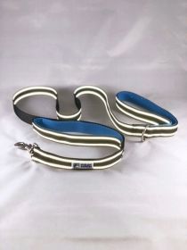 Double-handle reflective dog leash nighttime walking (Color (HH): Blue)