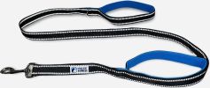 Double-handle reflective dog leash nighttime walking