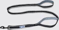 Double-handle reflective dog leash nighttime walking
