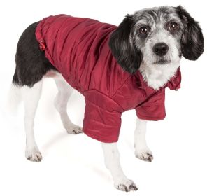 Lightweight Adjustable 'Sporty Avalanche' Pet Coat (Size (PL): Large, Color (PL): Red)