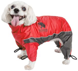 Touchdog Quantum-Ice Full-Bodied Adjustable and 3M Reflective Dog Jacket w/ Blackshark Technology (Color (TD): Red, Size (TD): Medium)