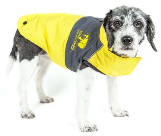 Touchdog Lightening-Shield Waterproof 2-in-1 Convertible Dog Jacket w/ Blackshark technology (Color (TD): Yellow, Size (TD): Small)