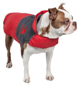 Touchdog Lightening-Shield Waterproof 2-in-1 Convertible Dog Jacket w/ Blackshark technology (Color (TD): Red, Size (TD): X-Large)