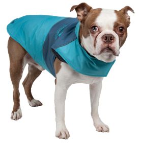 Touchdog Lightening-Shield Waterproof 2-in-1 Convertible Dog Jacket w/ Blackshark technology (Color (TD): Blue, Size (TD): X-Small)