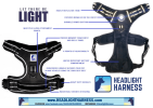 Headlight Harness Reflective Water Resistant LED Nighttime Walking Safety Harness