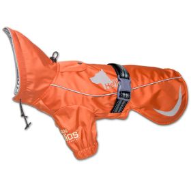 Dog Helios 'Ice-Breaker' Extendable Hooded Dog Coat w/ Heat Reflective Tech (Color: Orange, Size: medium)