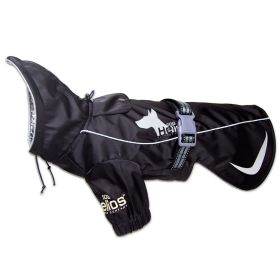 Dog Helios 'Ice-Breaker' Extendable Hooded Dog Coat w/ Heat Reflective Tech (Color: Black, Size: small)
