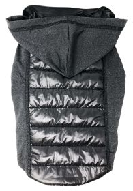 Pet Life 'Apex' Lightweight Hybrid 4-Season Stretch and Quick-Dry Dog Coat w/ Pop out Hood (Color: Black, Size: large)