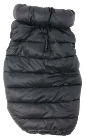 Pet Life 'Pursuit' Quilted Ultra-Plush Thermal Dog Jacket (Color: Black, Size: large)