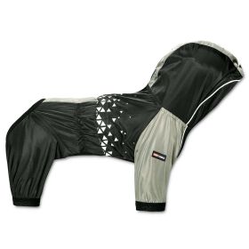Dog Helios 'Vortex' Full Bodied Waterproof Windbreaker Dog Jacket (Color: Black, Size: medium)