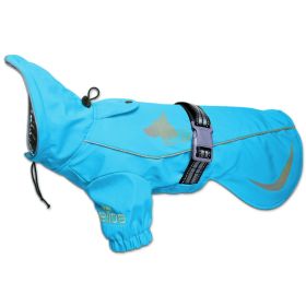 Dog Helios 'Ice-Breaker' Extendable Hooded Dog Coat w/ Heat Reflective Tech (Color: Blue, Size: large)