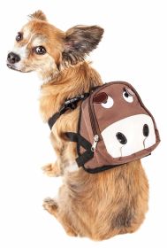 Pet Life 'Mooltese' Large-Pocketed Compartmental Animated Dog Harness Backpack (Size: medium)