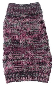 Royal Bark Heavy Cable Knitted Designer Fashion Dog Sweater (Size: X-Small)