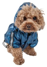 Reflecta-Sport Adjustable Weather-Proof Pet Windbreaker Jacket (Size (PL): Small, Color (PL): Blue)