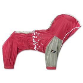 Dog Helios 'Vortex' Full Bodied Waterproof Windbreaker Dog Jacket (Color: Red, Size: medium)