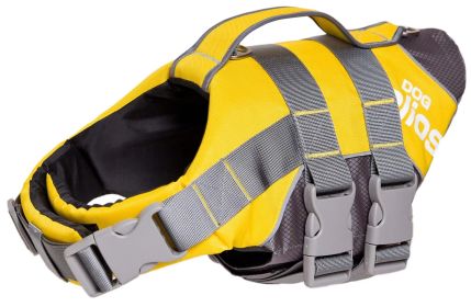 Helios Splash-Explore Outer Performance 3M Reflective and Adjustable Buoyant Dog Harness and Life Jacket (Size: small, Color (DH): Yellow)