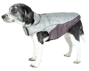 Helios Hurricane-Waded Plush 3M Reflective Dog Coat w/ Blackshark technology (Size: medium, Color (DH): Gray)