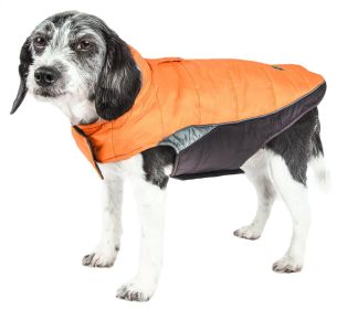 Helios Hurricane-Waded Plush 3M Reflective Dog Coat w/ Blackshark technology (Size: small, Color (DH): Orange)