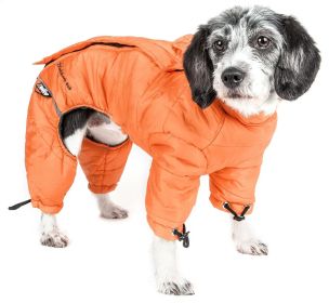 Helios Thunder-crackle Full-Body Waded-Plush Adjustable and 3M Reflective Dog Jacket (Size: Medium (DH), Color (DH): Orange)